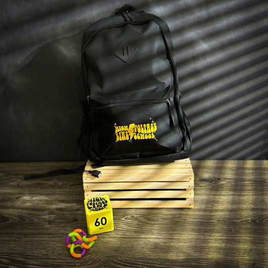 High Voltage Line School Backpack Set for Kids – Includes Backpack, Timer, and Fidget Toy