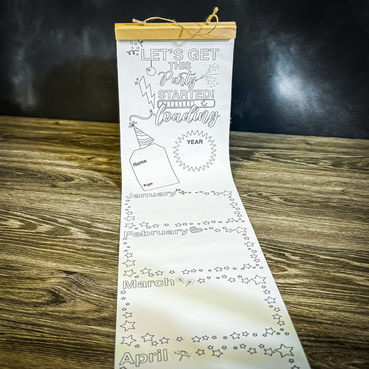 LineKid "Let's Get This Party Started", Coloring Calendar