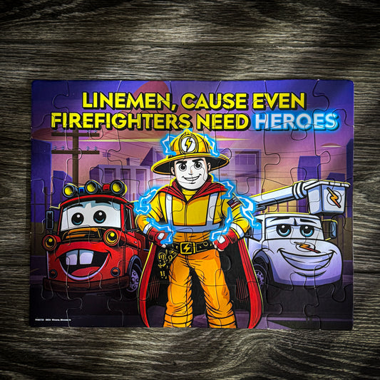 LineKid's Even Firefighters Need Heroes – Sticker and Puzzle Set