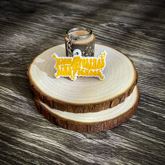 High Voltage Line School Key Chain