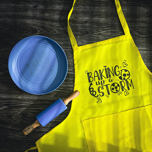 LineKid - "Baking Up A Storm" Apron, Plate And Rolling Pin