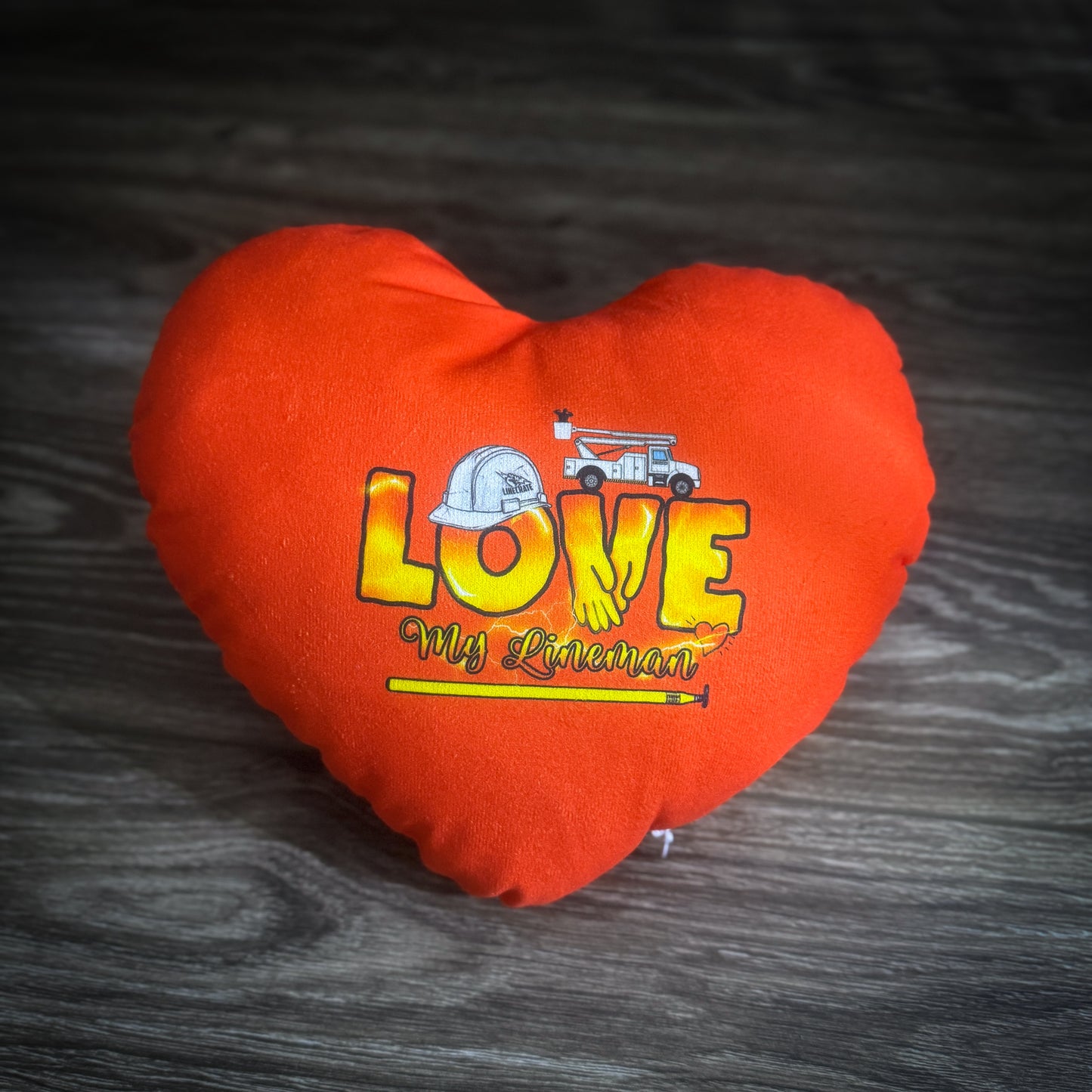 My LineMan Love Heart Shape Pillow