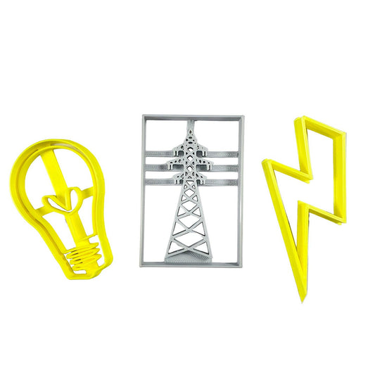 Transmission Lineman Cookie Cutter Set - USA Made.