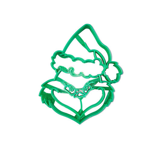 Grinch Head Dr Seuss Book Cartoon Character Christmas Cookie Cutter - USA Made