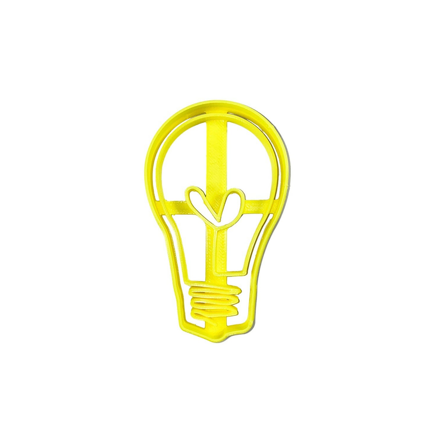 light bulb with heart cookie cutter