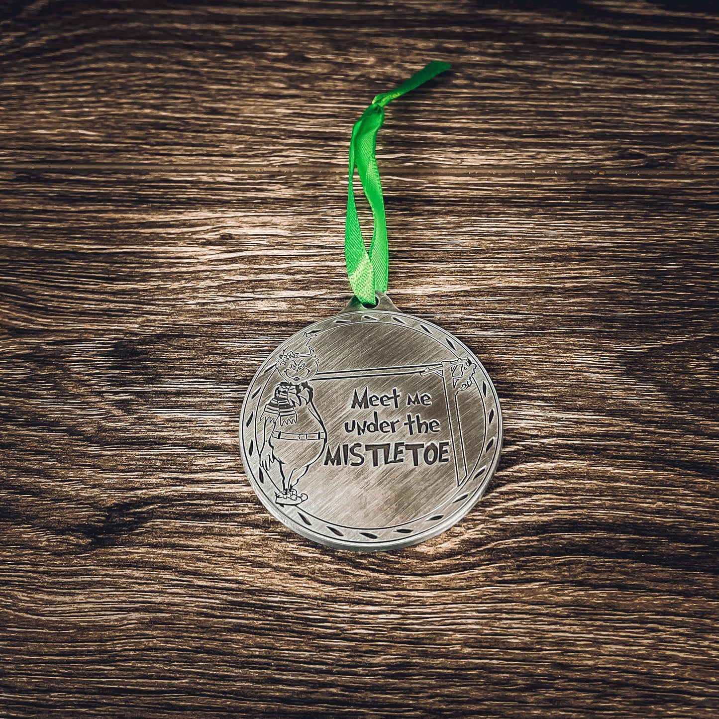 LineFamily LineLife LineLady Grinch holiday Christmas ornament