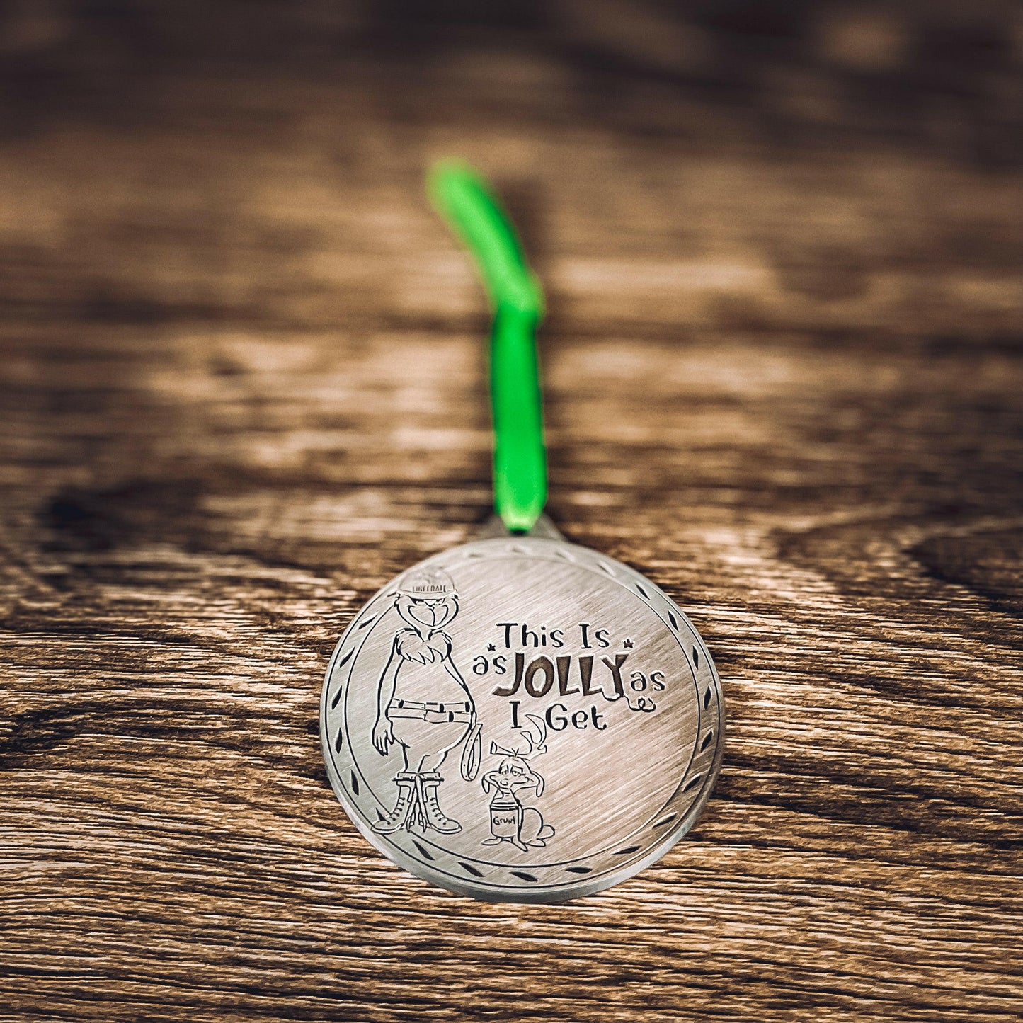 LineFamily LineLife Lineman Grinch holiday Christmas ornament