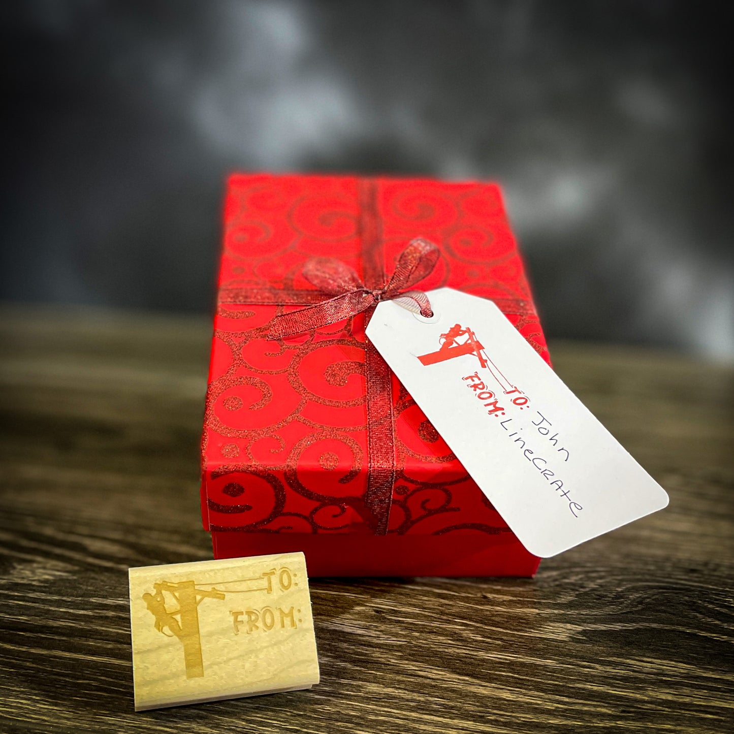 LineLife Gift Tag - Rubber Stamp