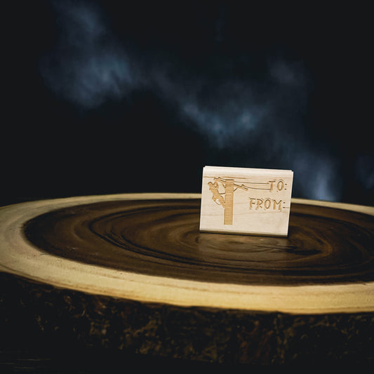 LineLife Gift Tag - Rubber Stamp