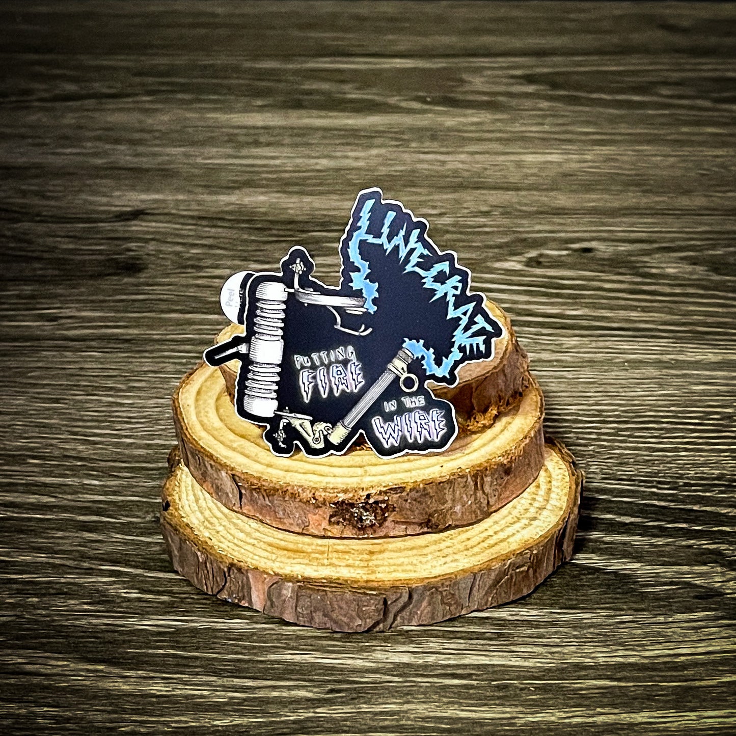 "Putting Fire In The Wire" Sticker