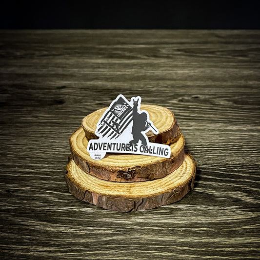 "Adventure Is Calling" Bigfoot Sticker