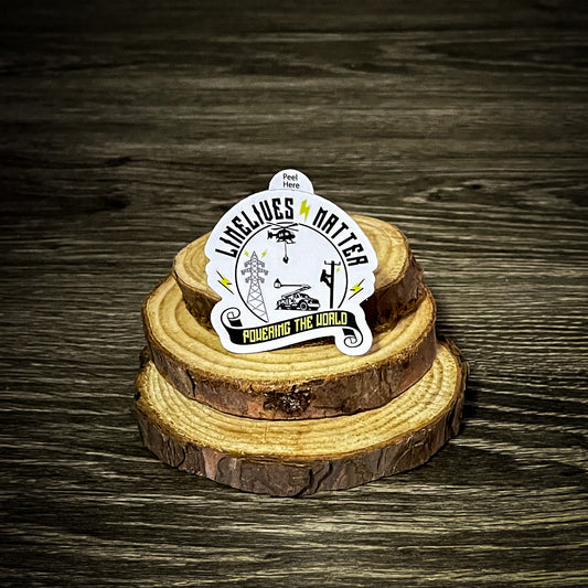 "LineLives Matter - Powering The World" Sticker