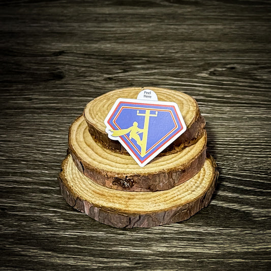 Super Hero LineMan On A Pole Sticker