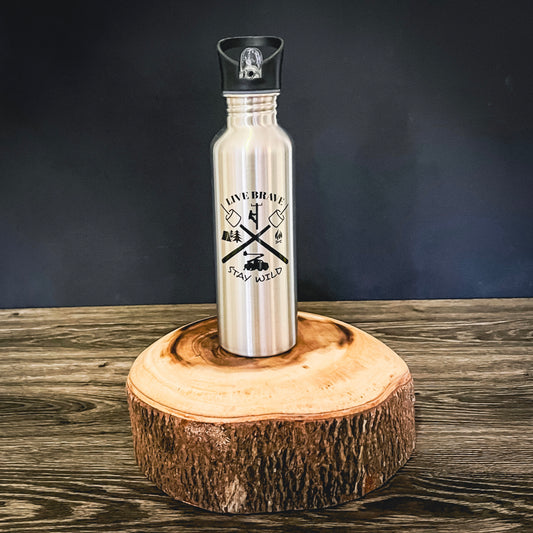 "Live Brave & Stay Wild" 25 Oz. Bottle