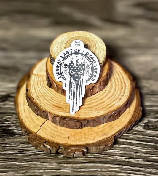 Lineman Last Of A Dying Breed Hard Hat Sticker