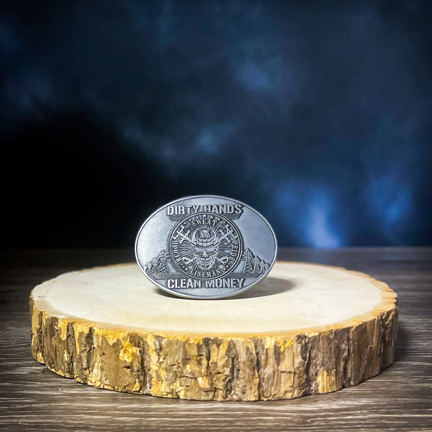 Dirty Hands Clean Money Belt Buckle