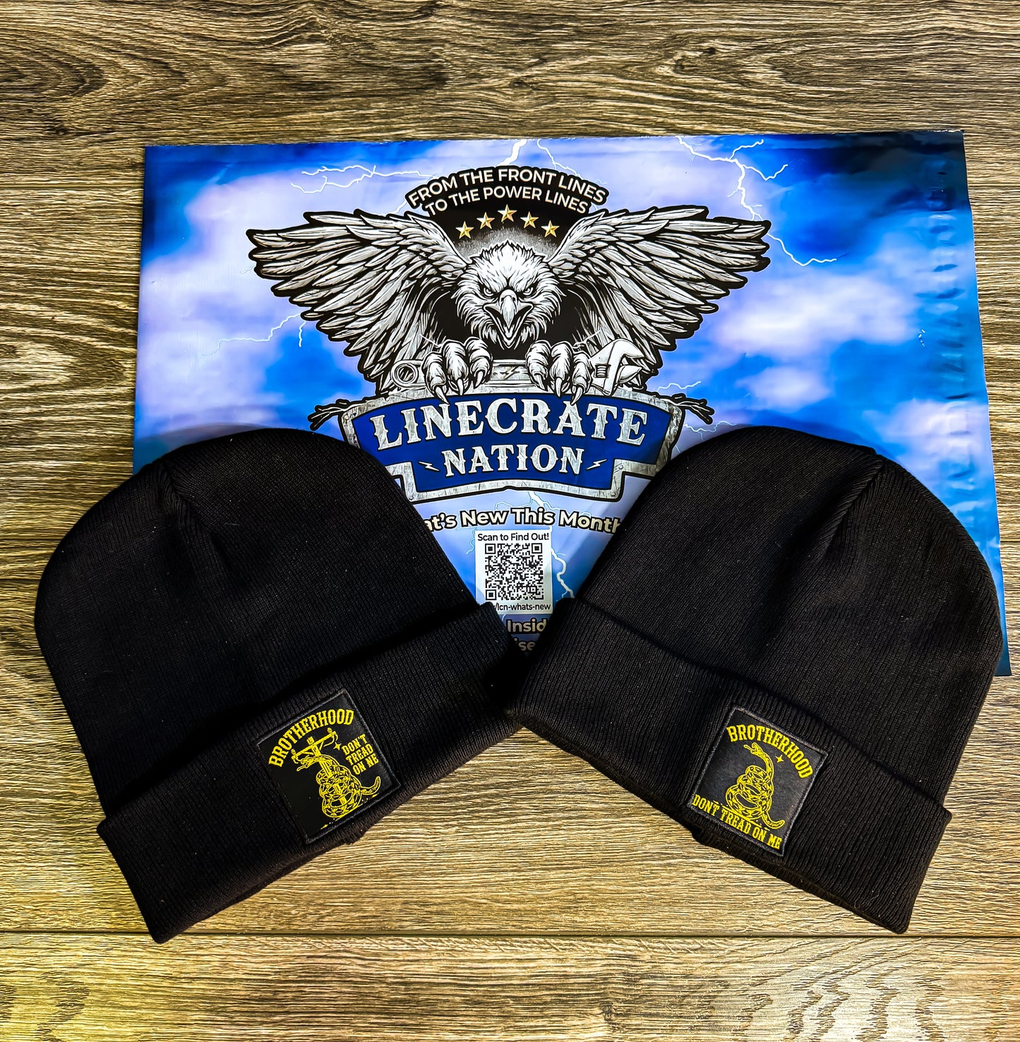 Brotherhood “Don’t Tread On Me” Cotton Beanie + 7” Car Window Sticker  *60% off at checkout