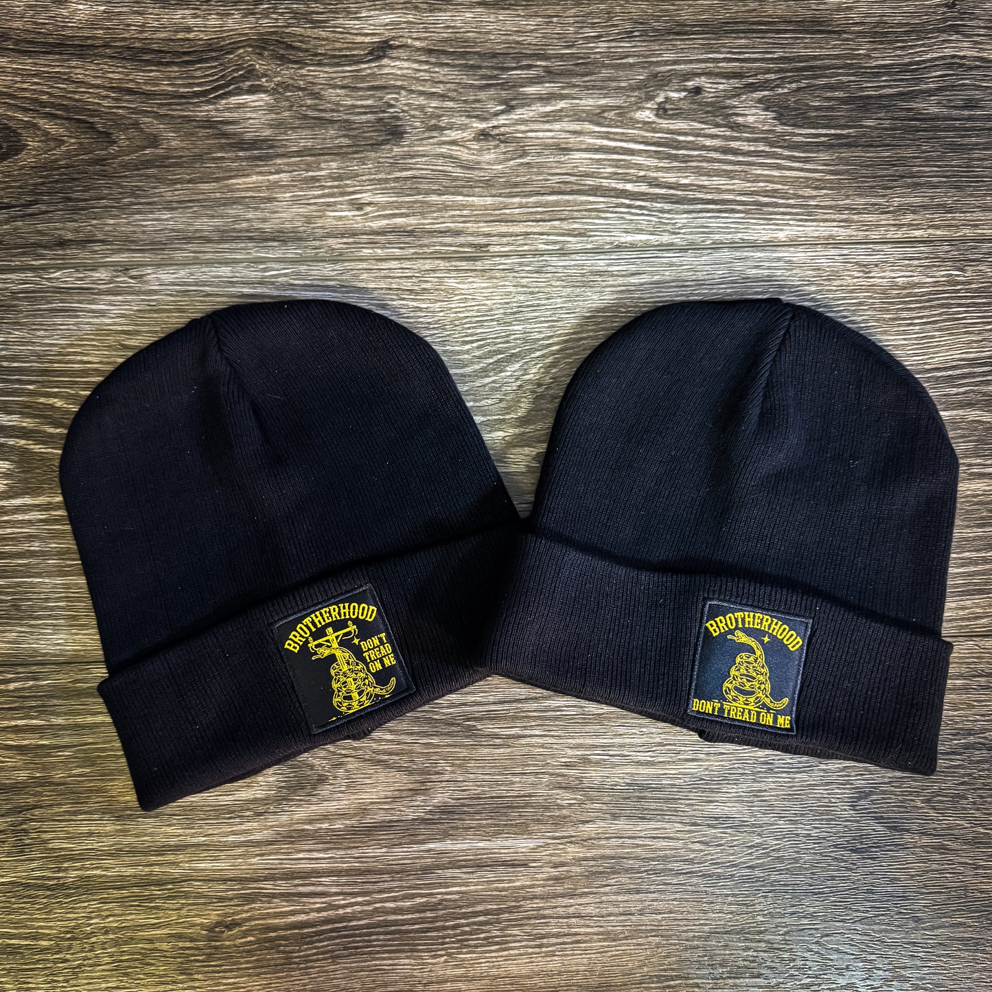 Brotherhood “Don’t Tread On Me” Cotton Beanie + 7” Car Window Sticker  *60% off at checkout