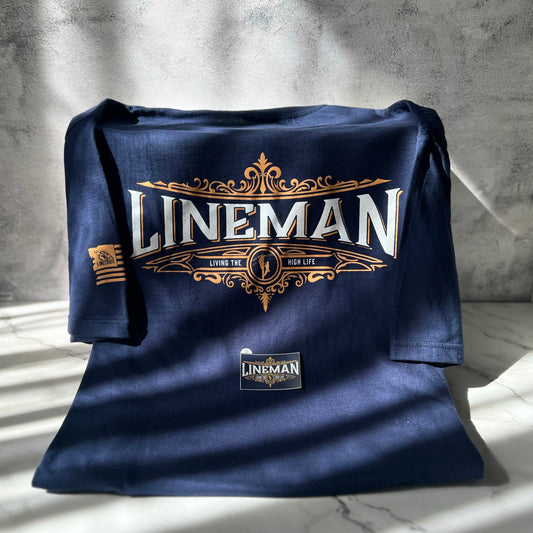 LineMan "Living The High Life" T-Shirt With Matching Sticker