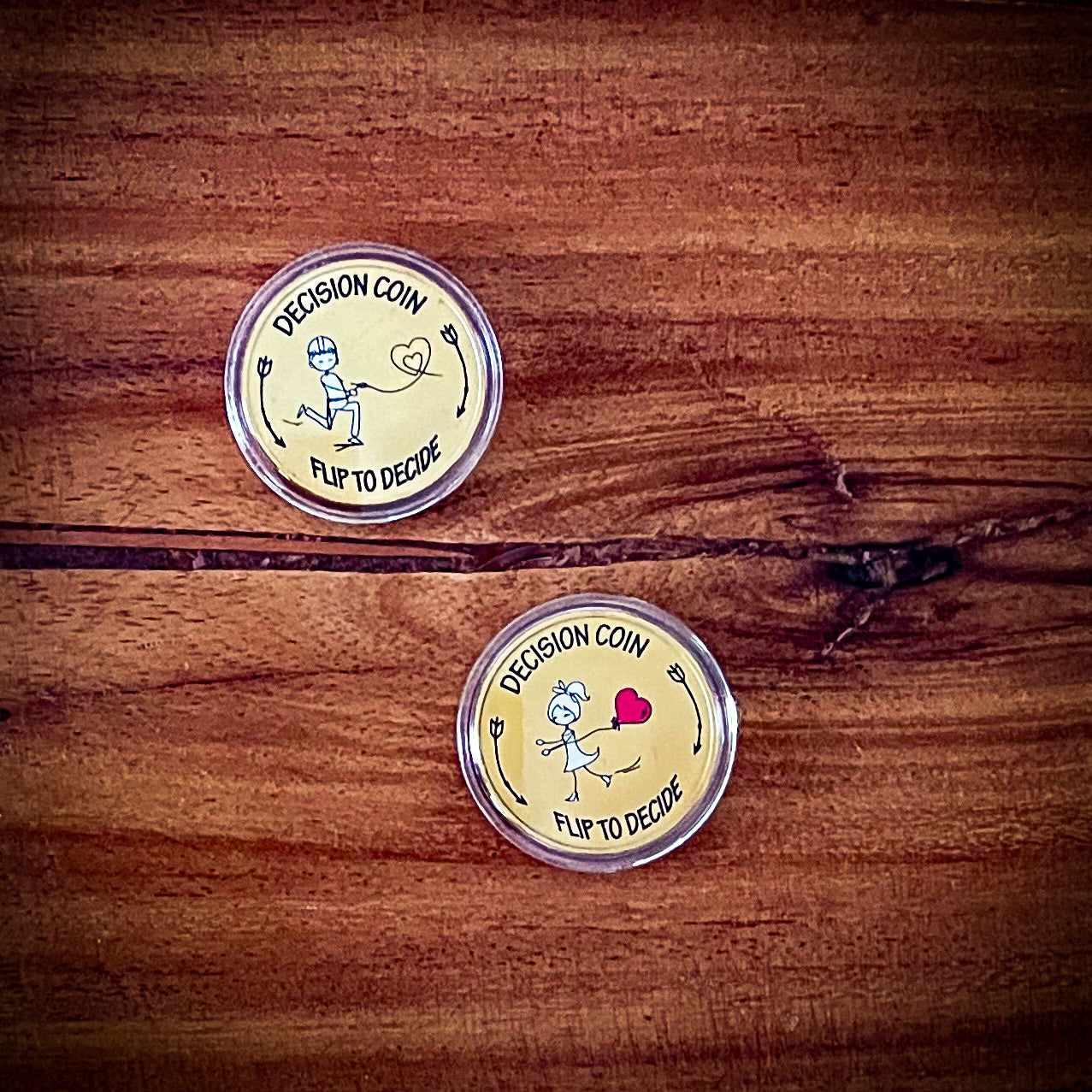 Double Sided His And Hers Decision Coin - Flip To Decide