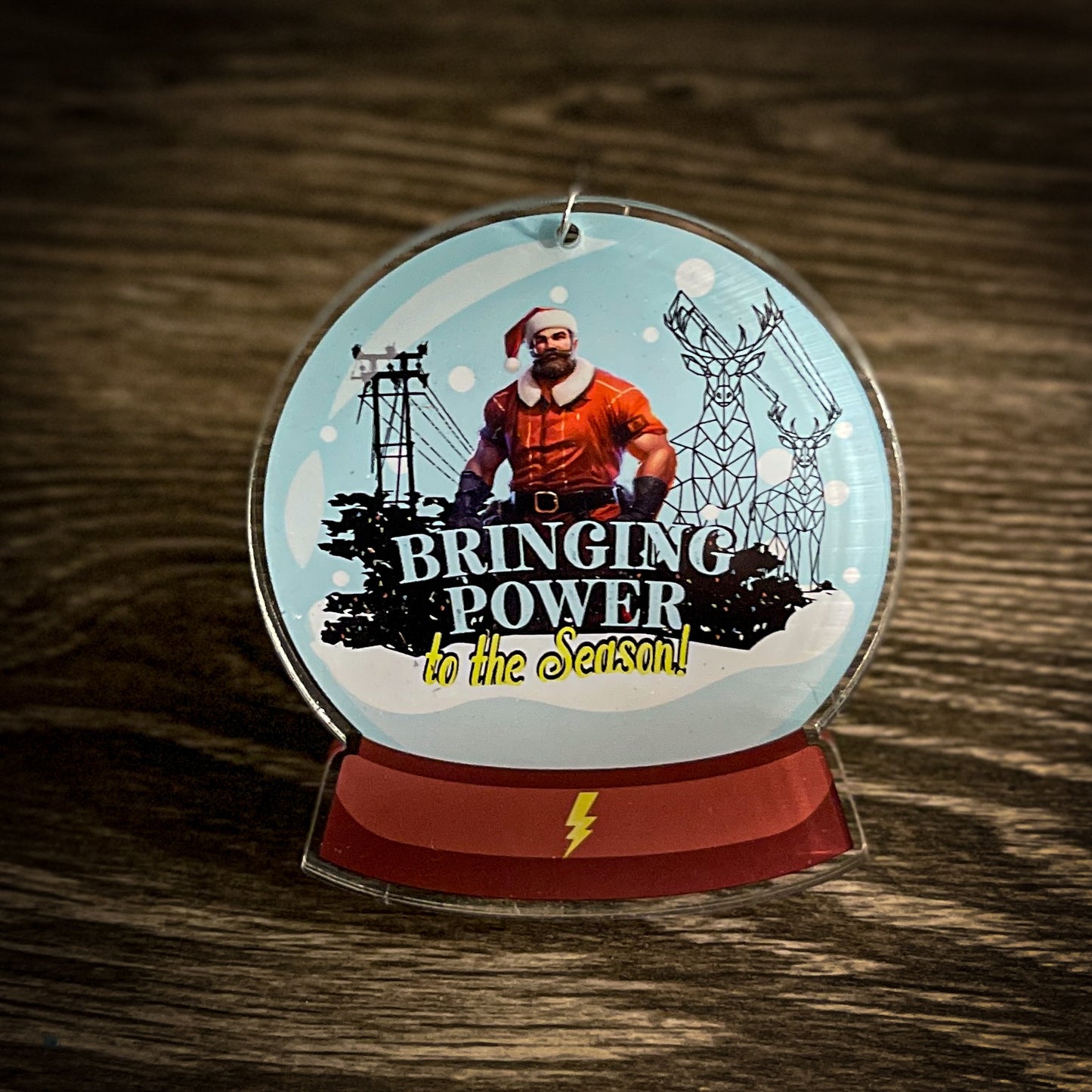 LineMan Santa Ornament - Bringing Power to the Season