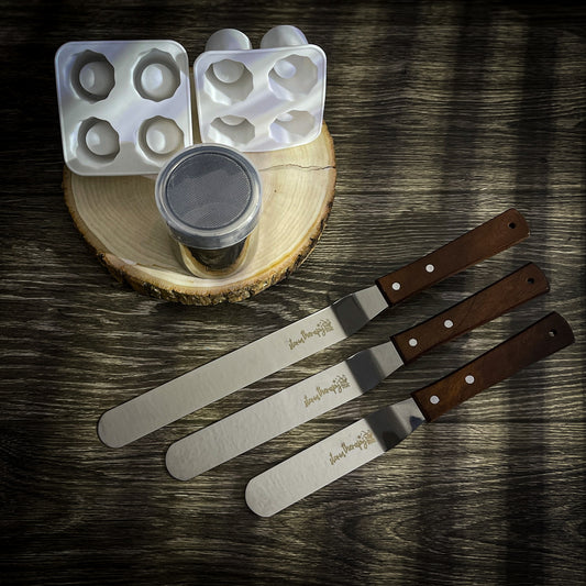 "Storm Therapy" Baking Essentials - Cookie Shot Glass Molds - Baking Spatulas Set - Strainer