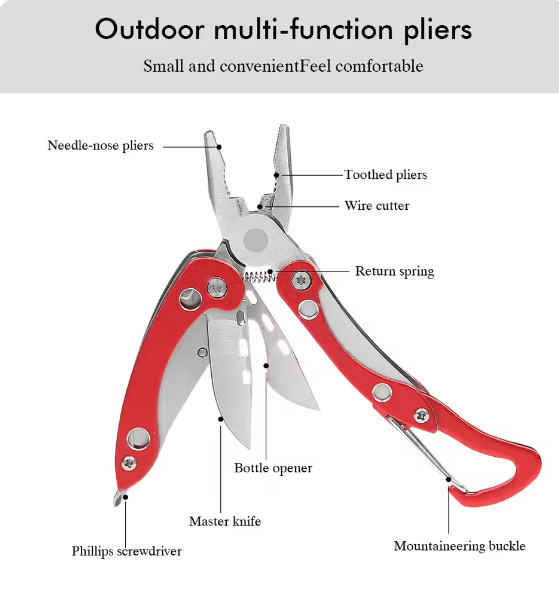 LineMan 9-in-1 Multi-Tool – Compact Folding Pocket tool with Pouch