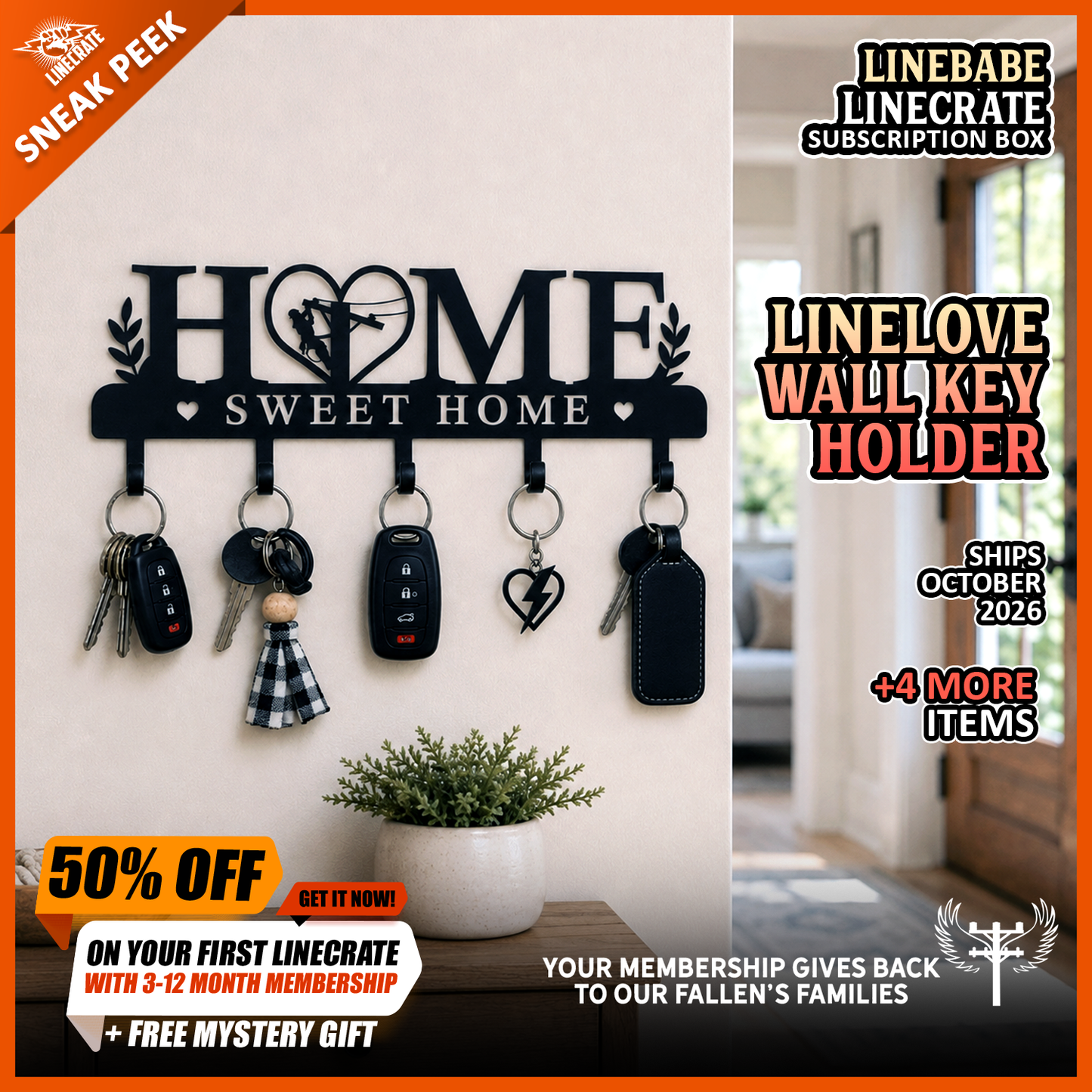 LINEBABE LINECRATE SUBSCRIPTION BOX - Sneak peek -  LineLove Wall key holder