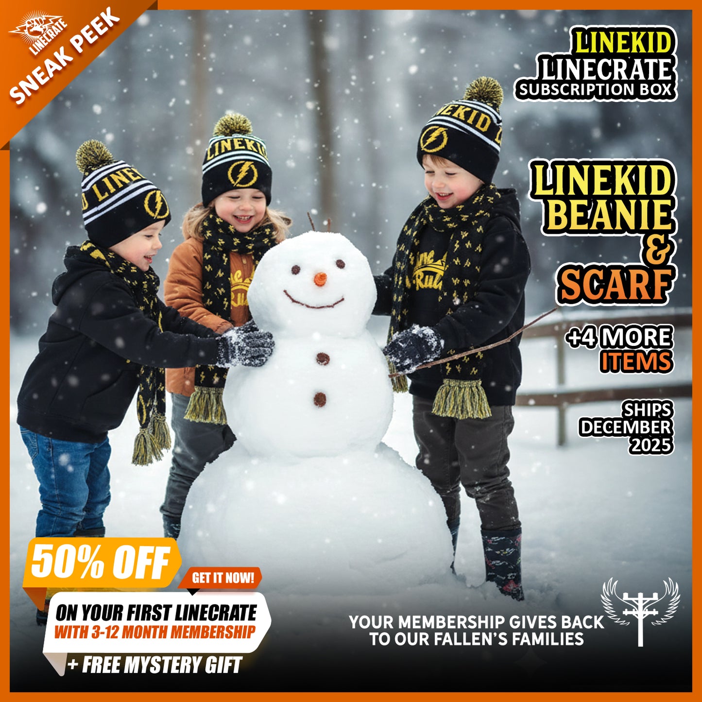 LINEKID LINECRATE SUBSCRIPTION BOX - Beanie & Scarf Set Sneak peek
