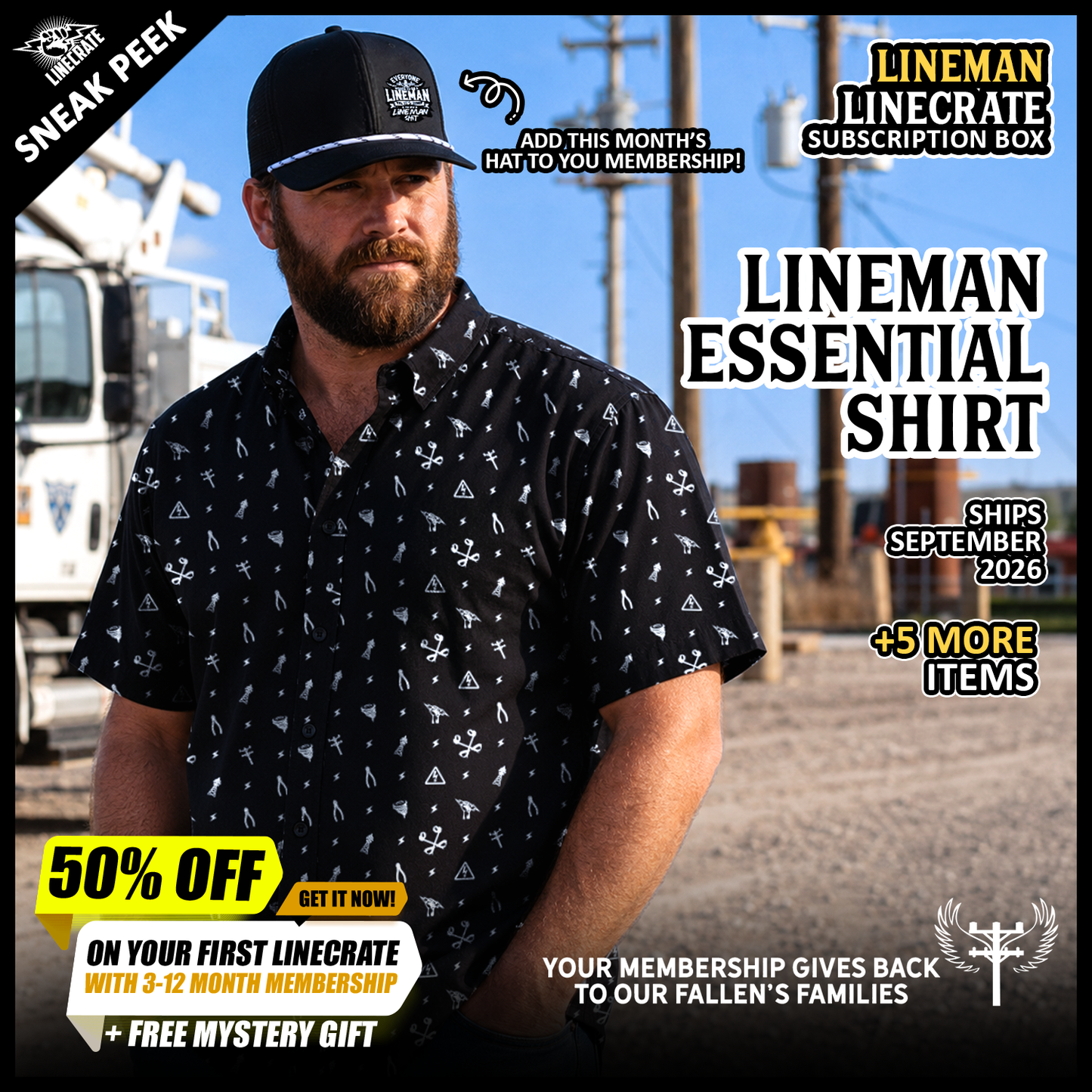 LINEMAN LINECRATE SUBSCRIPTION BOX - Sneak peek - The LineMan Essential Shirt