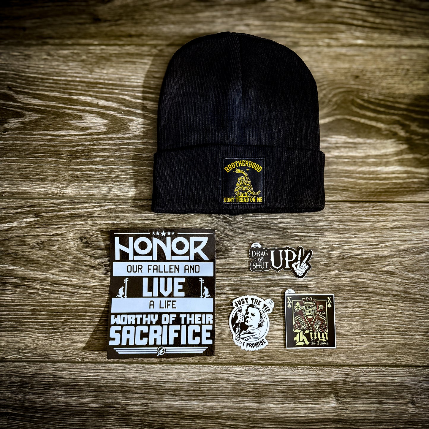 Patriot Starter Kit — Beanie, stickers, Fallen Hero bracelet