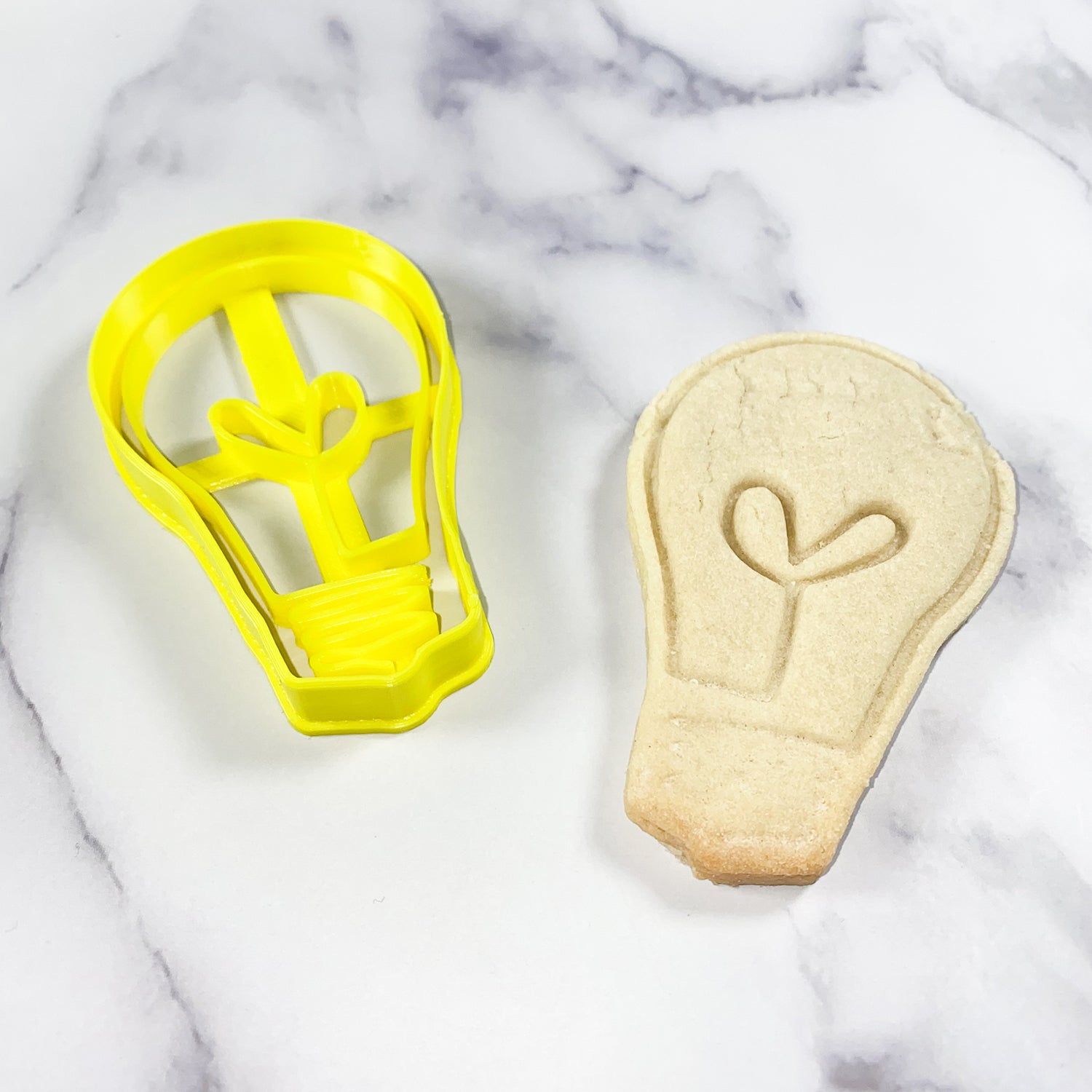 Lightbulb with Heart Cookie Cutter - USA made dough cut-out