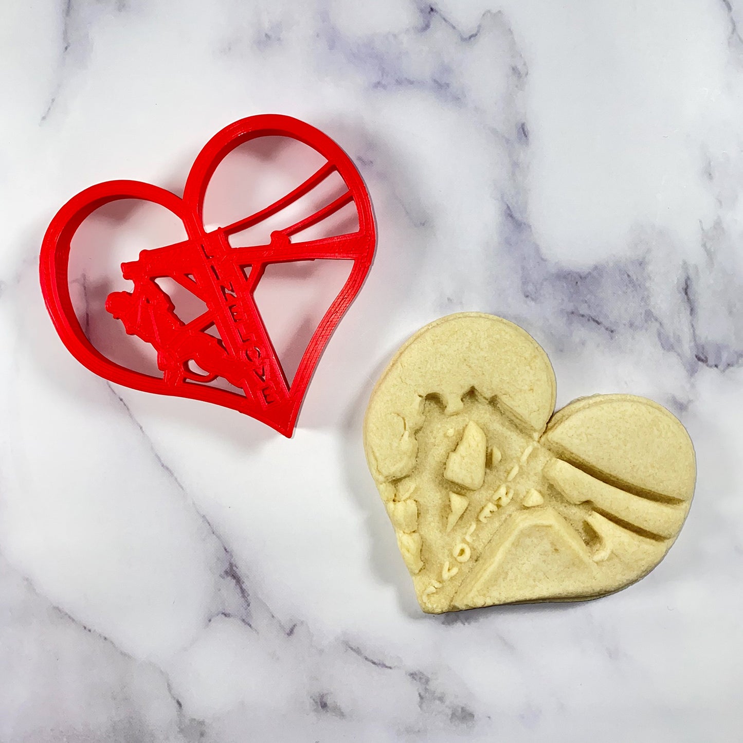 LineLove Heart LineLady Lineman Love Cookie Cutter - USA Made dough cut-out