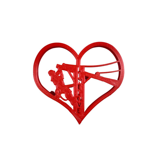 LineLove Heart LineLady Lineman Love Cookie Cutter - USA Made