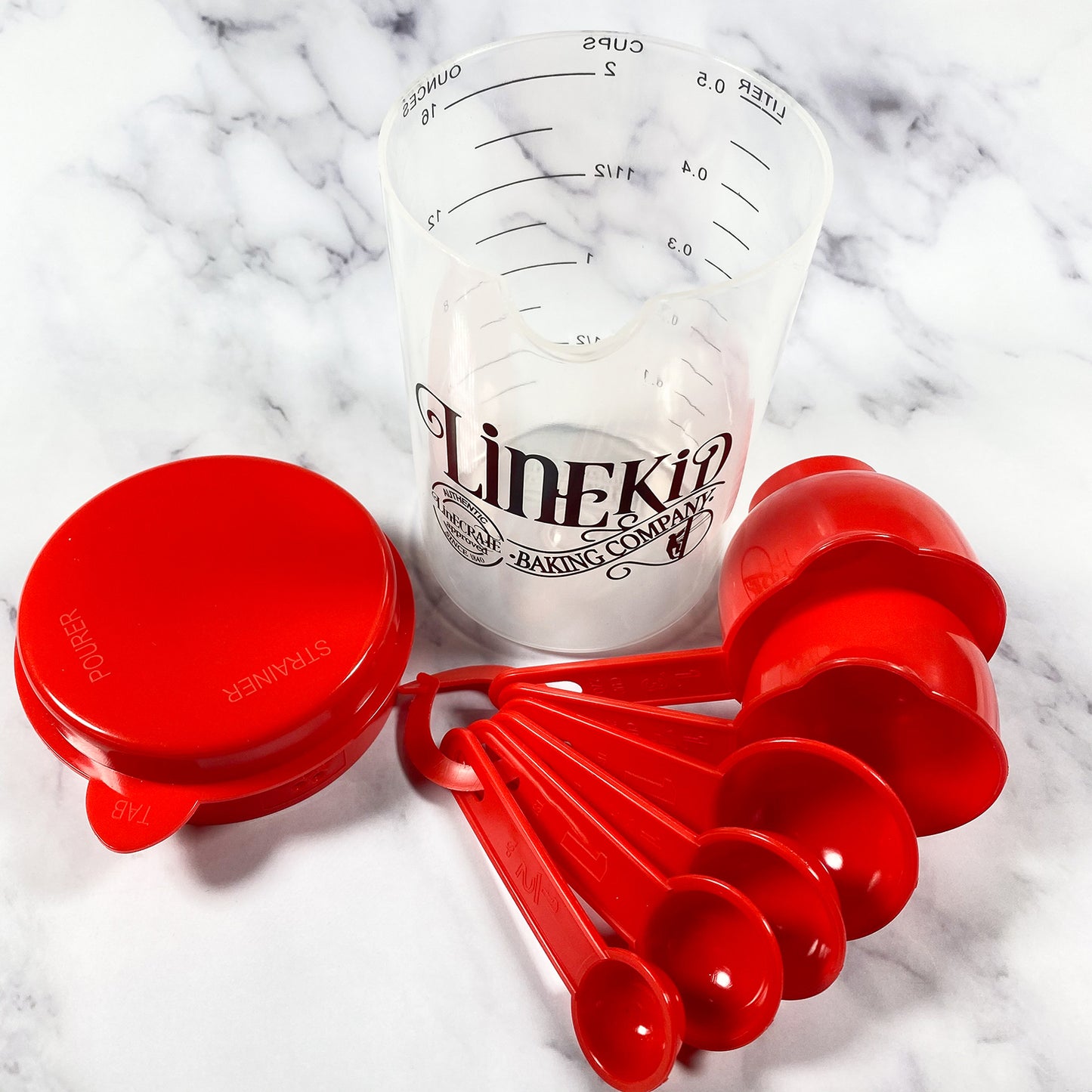 LineKid Baking Company measuring cup and spoons