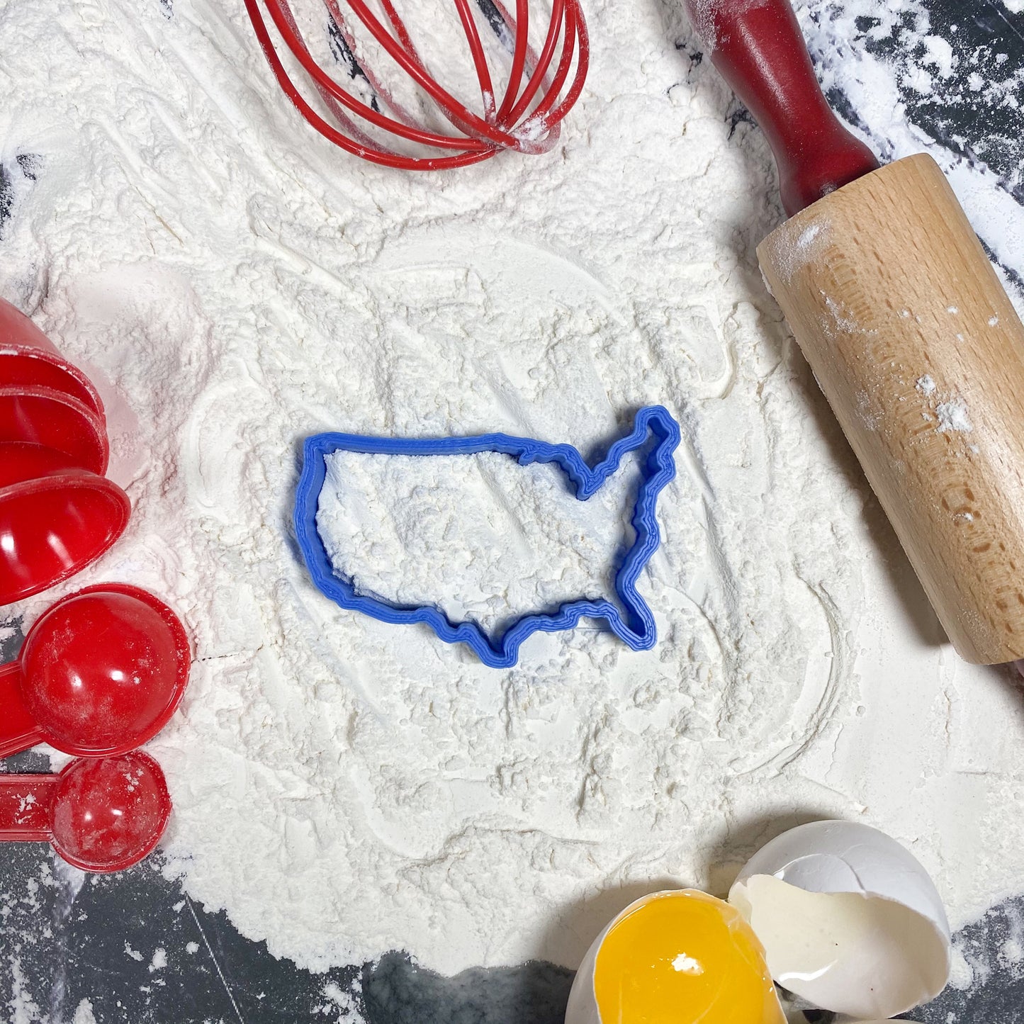United States Of America USA Map Outline Special Occasion Cookie Cutter - USA Made