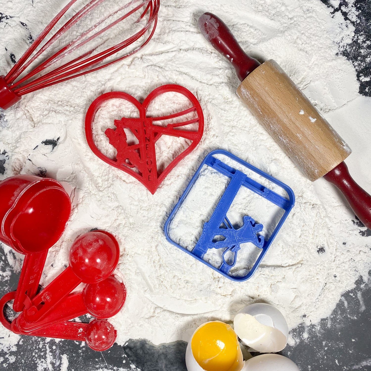 My Heart is On The Line Cookie Cutter Set - USA Made.