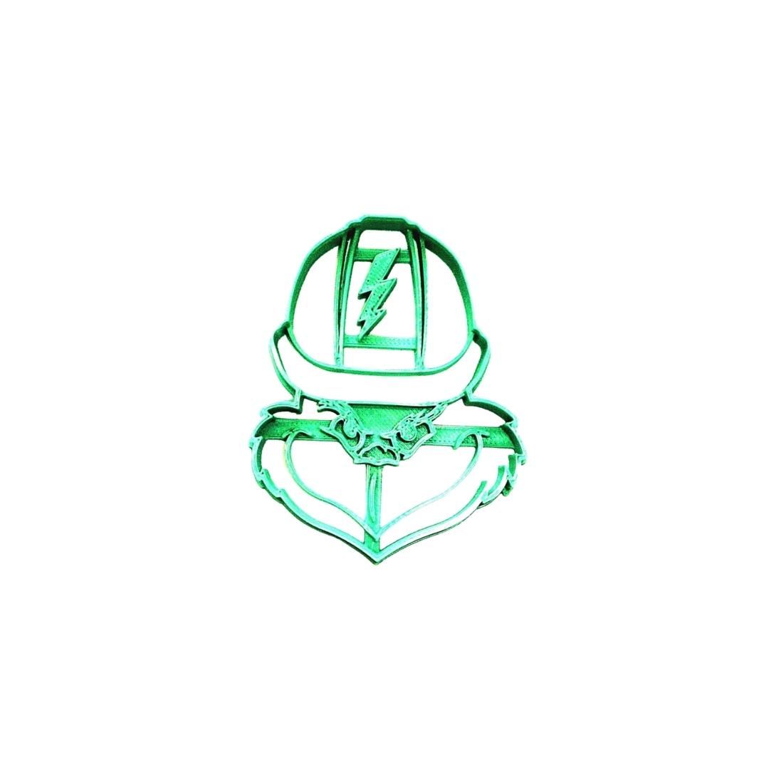 Jolly Green Lineman with Hard Hat Grinch Christmas Cookie Cutter