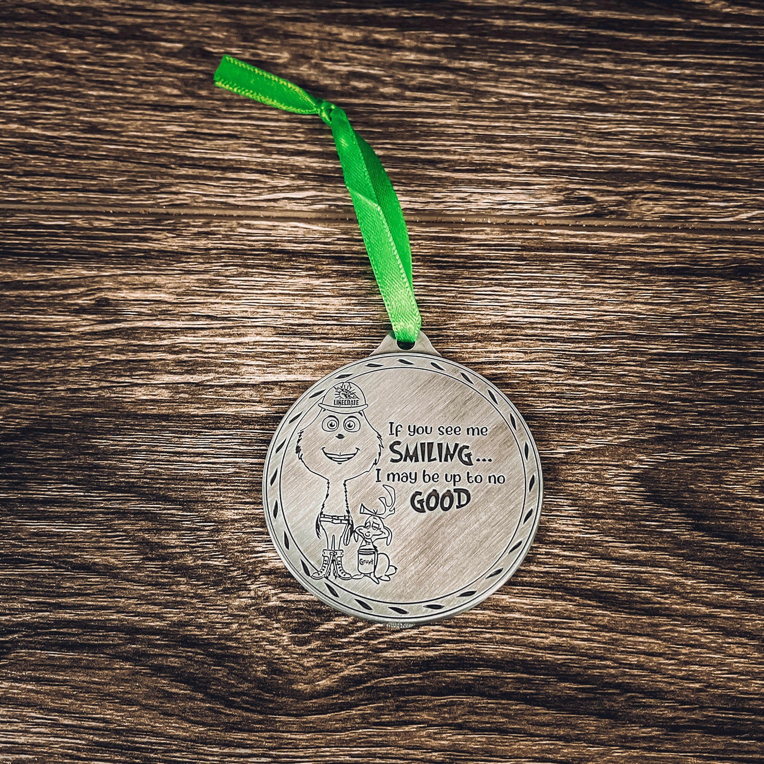 LineFamily LineLife LineKid Grinch holiday Christmas ornament