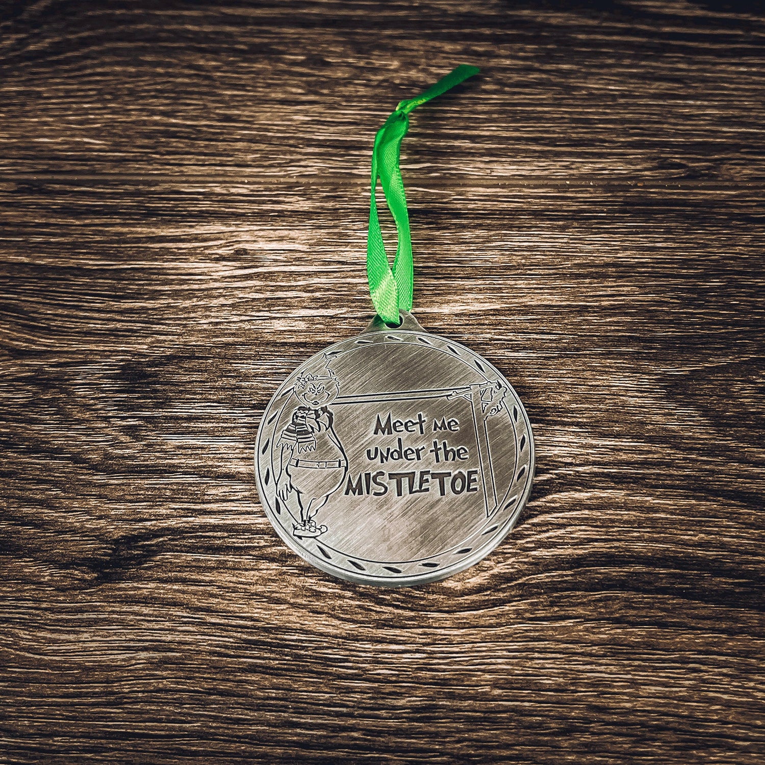 LineFamily LineLife LineLady Grinch holiday Christmas ornament
