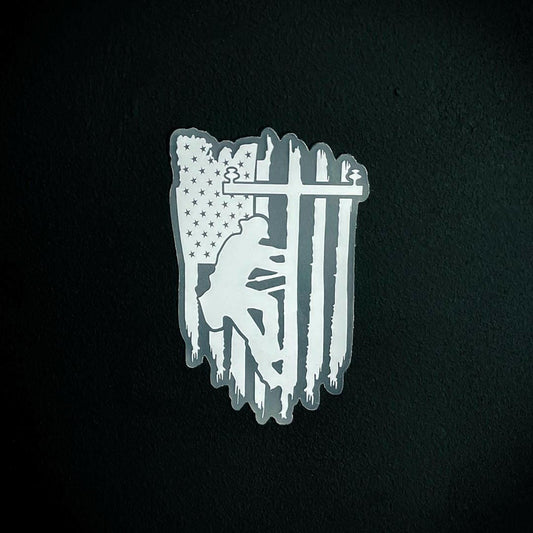 Lineman Flag Truck Decal