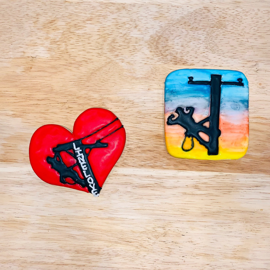 My Heart is On The Line Cookie Cutter Set - USA Made.