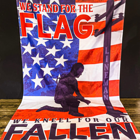 "We Stand For The Flag Kneel For Our Fallen" Flag