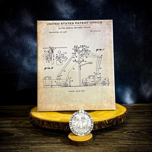 Altec Bucket Truck Patent Wall Art And Living The High Life Sticker